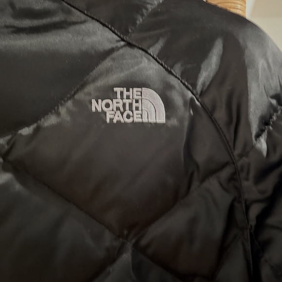 North Face Aconcagua 550 Puffer Down Coat Black Satin Quilted Jacket Size Small - Picture 6 of 12